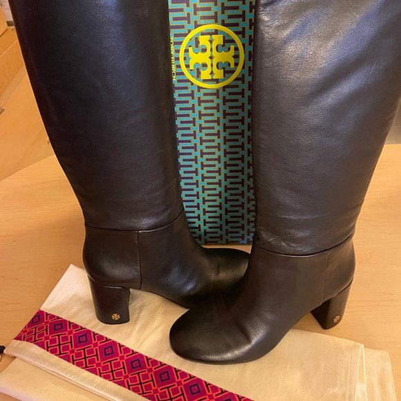 TORY BURCH ~ Brooke Slouchy 75MM Boot Nappa Leather ~ Size 9 - Picture 1 of 14